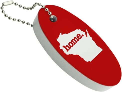 GRAPHICS & MORE Wisconsin WI Home State Solid Red Officially Licensed Floating Foam Keychain Fishing Boat Buoy Key Float in Saudi Arabia