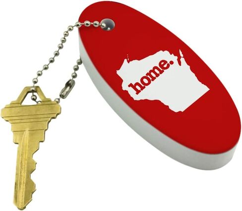 GRAPHICS & MORE Wisconsin WI Home State Solid Red Officially Licensed Floating Foam Keychain Fishing Boat Buoy Key Float in Saudi Arabia