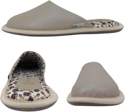 شبشب سفر STAHL للنساء، جلد الغنم الأصلي عالي الكثافة ونعل مضاد للانزلاق مع بطانة فائقة النعومة للاستخدام الداخلي/الخارجي in Kuwait