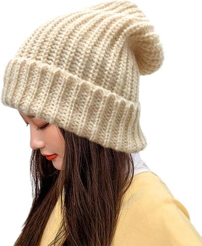 Beanie Hats for Men and Women Knitted Beanie Cap Unisex Winter Warm Soft Ski Hat Outdoor Sports in Saudi Arabia