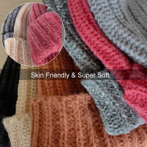 Beanie Hats for Men and Women Knitted Beanie Cap Unisex Winter Warm Soft Ski Hat Outdoor Sports in Saudi Arabia