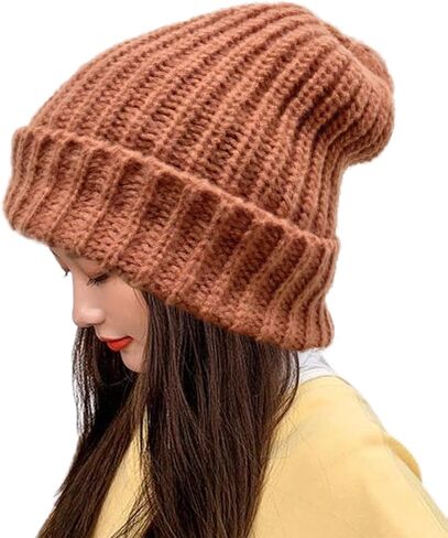 Beanie Hats for Men and Women Knitted Beanie Cap Unisex Winter Warm Soft Ski Hat Outdoor Sports in Saudi Arabia