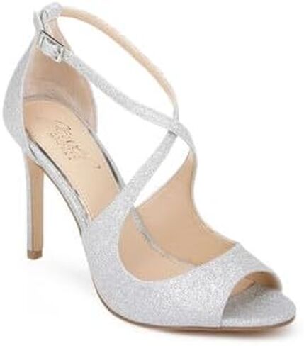 Jewel Badgley Mischka Jonna Glitter Peep Toe Pumps in Saudi Arabia