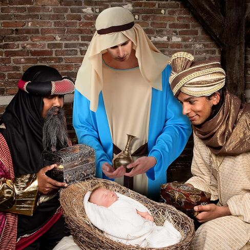 Liitrsh 5 Pcs Jesus Costume Saint Shepherd Noah Biblical Religious Costume for Men Halloween Accessories in Saudi Arabia
