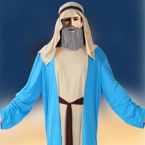 Liitrsh 5 Pcs Jesus Costume Saint Shepherd Noah Biblical Religious Costume for Men Halloween Accessories in Saudi Arabia