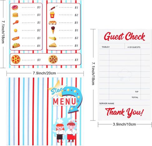 Kids Waiter Costume Set Vendor Costume Kit 6 Pcs Hat Apron Bow Tie Gloves Cards For Halloween Pretend Play Dress Up in Saudi Arabia