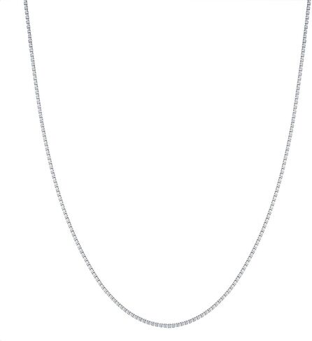 قلادة بلينغ فور يور باك من الفضة الإسترليني 1.2 ملم على شكل صندوق إيطالي كلاسيكي، 16 بوصة - 30 بوصة in Kuwait