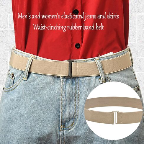 Ycfish Women Belts Invisible Elastic Stretch Belt with Flat Buckle, Bulky Sweater Tuck Band Women Adjustable Elastic Belt for Pants Jeans Dresses in Kuwait