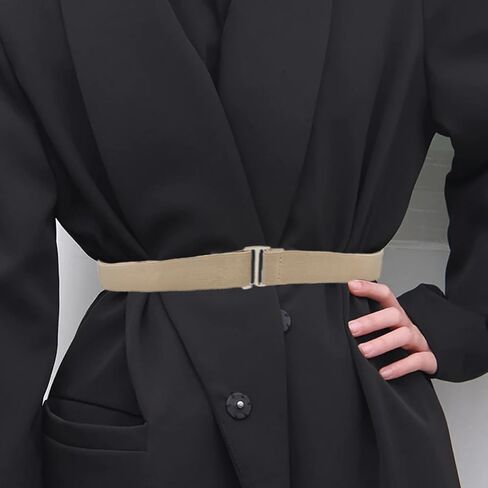 Ycfish Women Belts Invisible Elastic Stretch Belt with Flat Buckle, Bulky Sweater Tuck Band Women Adjustable Elastic Belt for Pants Jeans Dresses in Kuwait