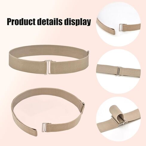 Ycfish Women Belts Invisible Elastic Stretch Belt with Flat Buckle, Bulky Sweater Tuck Band Women Adjustable Elastic Belt for Pants Jeans Dresses in Kuwait