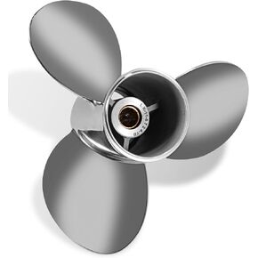 YOUNG PROPS OEM Upgrade Stainless Steel Outboard Propeller for Yamaha Engines 20-30 HP, 10 Tooth, RH