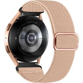 أربطة مرنة متوافقة مع Samsung Galaxy Watch 6/5/4 Band 40mm 44mm/Galaxy Watch 5 Pro 45mm/Watch 6/4 Classic 43mm 47mm 42mm 46mm/Active 2 44mm 40mm، 20mm حزام رياضي من النايلون الناعم القابل للتمدد