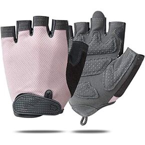 Sports Gloves for Men and Women Outdoor Mountain Biking, Half Finger Anti Slip Gloves, Reinforced Palm Fitness Riding Gloves