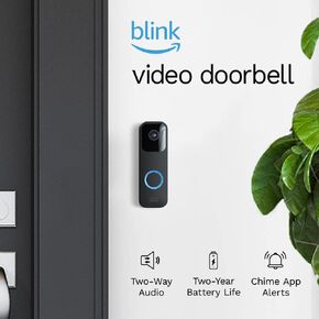 Blink Video Doorbell (newest model) + Sync Module 2 | Two-year battery life, Two-way audio, HD video, motion and chime app alerts and Alexa enabled — wired or wire-free (Black)