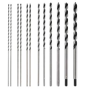 Brad Point Drill Bit Set 12Pcs (1/8" - 1/2") Hex Drill Bit Set with Double Flutes Design for Hardwood, Plywood, Plastic Round Holes in All Types of Wood