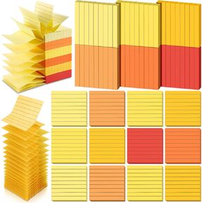 Gersoniel 24 Pack Pop Up Sticky Notes 3 x 3 Refills 1200 Sheets Colored Sticky Notes Self Adhesive Memo Pads for Home Office Supplies(Blue, Classic)