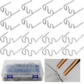1000pcs Plastic Welding Staples, 2 Types Hot Staples for Decoration, Auto Repair, Architectural Modelling, Toy Manufacturing, Etc.