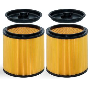 Standard Cartridge Filter VCFS, Compatible with Vacmaster 5 to 16 Gallon Wet/Dry Vacs, Also fit All Hart and Most Shop-Vacs 5 to 20 Gallon Wet/Dry Vacuum Cleaners, 2-Pack