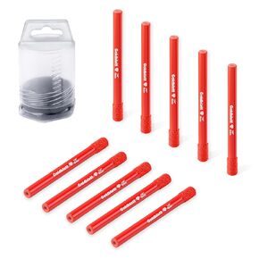 Goldblatt 10PCS 1/4" Diamond Drill Bits, 6mm Diamond Hole Saw Kit for Porcelain Tile Ceramic Concrete Granite Marble Hard Materials (not for Wood)