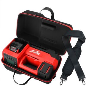 Air Compressor Hard Case for Milwaukee M18 Inflator 2848-20, Air Pump Storage Carrying Bag for Milwaukee Tools - Included Neck Strap (Only Case)