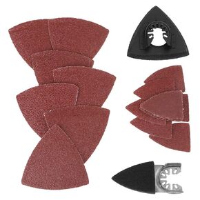 82Pcs Oscillating Tool Sand Aries, Oscillating Multi Tool Sand Pad, Oscillating Tool Sanding Aachments for Sand Wood, Plastic, or Soft Metal