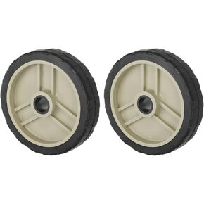 PATIKIL 5" Air Compressor Wheel, 2 Pack Universal Air Compressor Wheel Replacement Part, Air Compressor Wheel Replacement Wheel with 0.6" Dia Hole, Beige