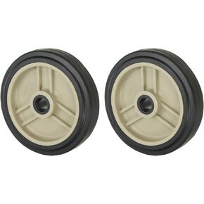 PATIKIL 4" Air Compressor Wheel, 2 Pack Universal Air Compressor Wheel Replacement Part, Air Compressor Wheel Replacement Wheel with 0.5" Dia Hole, Beige