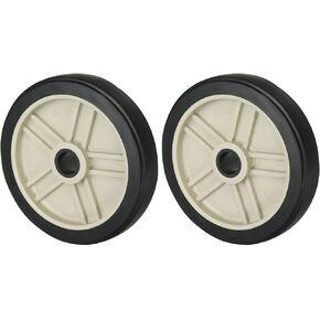 PATIKIL 8" Air Compressor Wheel, 2 Pack Universal Air Compressor Wheel Replacement Part, Air Compressor Wheel Replacement Wheel with 1" Dia Hole, Beige