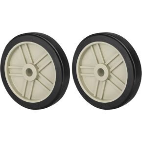 PATIKIL 8" Air Compressor Wheel, 2 Pack Universal Air Compressor Wheel Replacement Part, Air Compressor Wheel Replacement Wheel with 0.8" Dia Hole, Beige