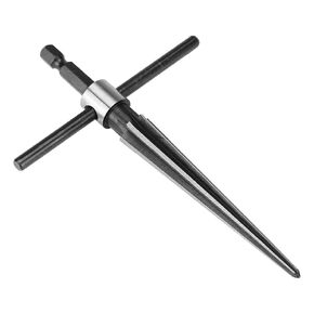 T Handle Reamer, Carbon Steel Bridge Pin Hole Handheld T Shape Tapered Hex Reamer Handle Drilling Tool for Taper Holes on Top of Planks
