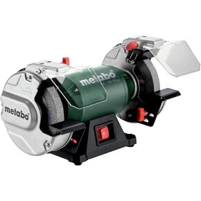 Metabo 6-Inch Heavy Duty Bench Grinder, 3,600 RPM, 3.6 Amps, LED Light, Adjustable Eye Shield and Spark Deflector, DS 150 Plus, 604160420
