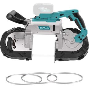 5 inch Cordless BandSaw，20V Cutting Capacity Brushless Metal Band Saw,Not Hot Sparks, Portable BandSaw for Deep Cut with 6 Speeds Adjustable（ Battery Included）