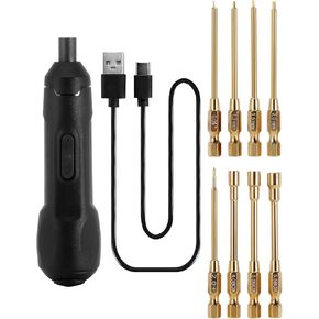 INJORA Electric Screwdriver Cordless with 8 Bits and USB Cable, Hex Screwdriver Nut Driver & Phillips Screwdriver Tool Set, RC Car Tools Kit For 1/18 1/24 RC Crawler Car Axial SCX24 AX24 FCX24 TRX4M