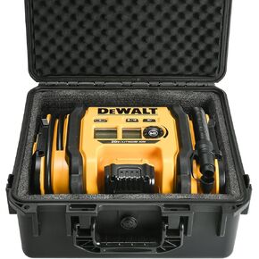 Air Compressor Hard Case Compatible with DEWALT 20V MAX Tire Inflator DCC020IB, Air Pump Storage Carrying Bag for DEWALT DCC020IB Tools, with Pocket for Battery Pack and Charging Kit -Black