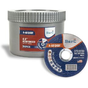 BAR C Cutting Wheel, 4-1/2"x3/64"x7/8", Ultra Thin Cutting Disc For General Purpose Metal Cutting, 50 pack, Metal And Stainless Steel Cutting Disc For Grinders
