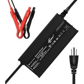 24V 20A Lithium Battery Charger LiFePO4 Battery Charger AC-DC Smart Charger with Anderson Connector LED Indicator Special for Lithium LiFePO4 Deep Cycle Rechargeable Batteries of Boat, RV