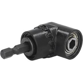 Right Angle Drill Adapter, 1/4In Hex Shank Right Angle Professional Cordless Drills Attachment Screwdriver Angled Bit Holder for Household Workplace Industry