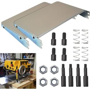 2 Pcs DW735 Planer Folding Table w/Mounting Screws for DEWALT Planer, Provides Additional 9 inch Support on Each Side of the DW735 Planer