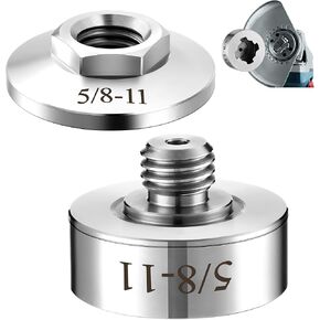 Dreyoo Grinder Lock to 5/8''-11 Thread, Compatible with XLOCK Angle Grinder Cutting Blade, with 5/8''-11 Flange Lock Nut, Stainless Steel Diamond Core Drill Bit Adapter