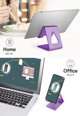 Aoviho Cell Phone Stand for Desk, Aluminum Phone Holder, Rose Gold | Built to Last, Hands-Free Viewing, Fits iPhone 17/16/15 Series & Samsung Galaxy, Ideal for Home & Office in Saudi Arabia