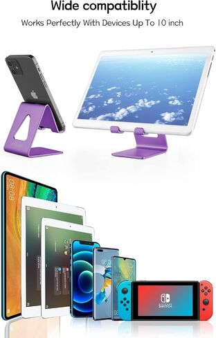 Aoviho Cell Phone Stand for Desk, Aluminum Phone Holder, Rose Gold | Built to Last, Hands-Free Viewing, Fits iPhone 17/16/15 Series & Samsung Galaxy, Ideal for Home & Office in Saudi Arabia