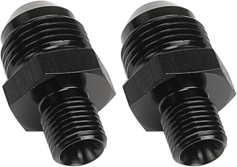 Male M12 x 1.25 Metric Thread to -6 AN Flare Adapter Aluminum Black in Saudi Arabia