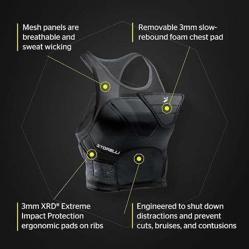 بلوزة BodyShield النسائية من Storelli | طبقة أساسية مبطنة لحارس المرمى | تعزيز حماية الصدر والضلع in Kuwait