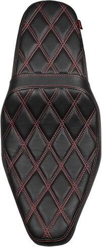 وسادة خياطة ماسية لمقعد الراكب من قطعة واحدة متوافقة مع Honda CMX 300 500 CMX300 CMX500 Rebel300 Rebel500 2017-2023 (خياطة حمراء، نمط ماسي) in Kuwait