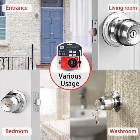 RKK Door Lock Installation Kit, Carbon-Steel Door Lock Hole Saw Door Knob Installation Kit for Deadbolts and Locksets for Wooden Doors with Guide Template in Saudi Arabia