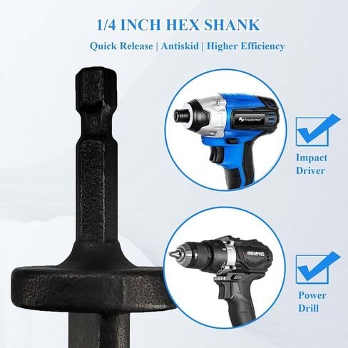 [6-in-1] HVAC Repair Tool, Swaging Tool HVAC, Piokrtye Copper Pipe Expander Tool Flaring Tool Bit 1/4'', 3/8'', 1/2'', 5/8'', 3/4'' and 7/8'' for HVAC Air Conditioner Repairing in Saudi Arabia