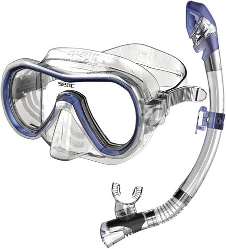 Seac Set Giglio Dry Valve, Snorkeling Set with Underwater Mask and Snorkel in Saudi Arabia