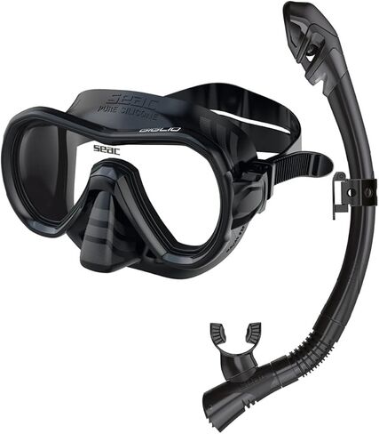 Seac Set Giglio Dry Valve, Snorkeling Set with Underwater Mask and Snorkel in Saudi Arabia
