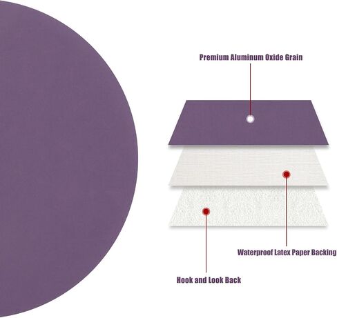 POLIWELL 50Pcs 3 Inch Sanding Discs 3000 Grit Hook and Loop Purple Alumina Oxide Abrasive Round Sandpaper Wet Dry 3" Sanding Disc for Wood, Metal, Craft, Auto Sanding, Polishing, Finishing in Saudi Arabia