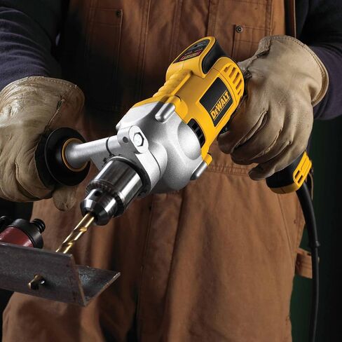 DEWALT Drill, Variable Speed Reversible, Pistol Grip, Anti-Lock Control, 1/2-Inch, 10.5-Amp (DWD220), Yellow in Saudi Arabia